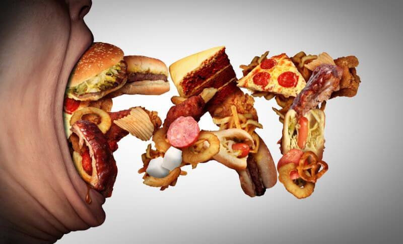 たくさん食べる肥満の人