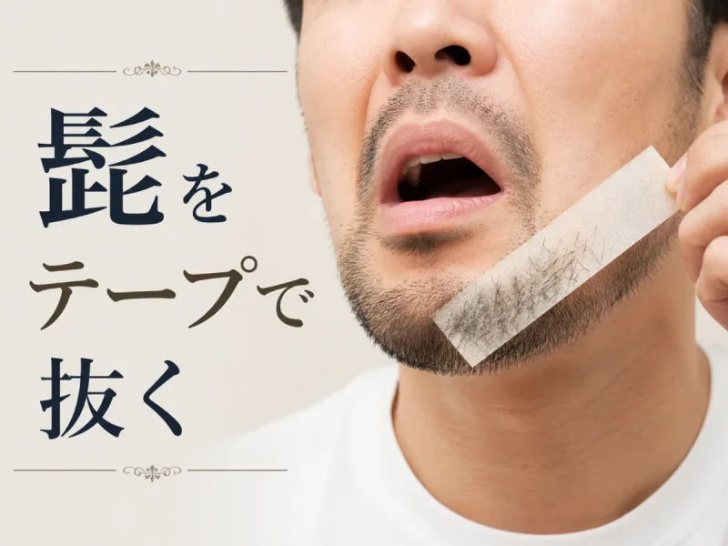 髭をテープで抜く