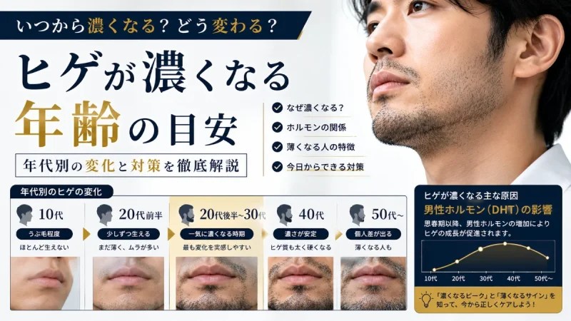 髭が濃くなる年齢