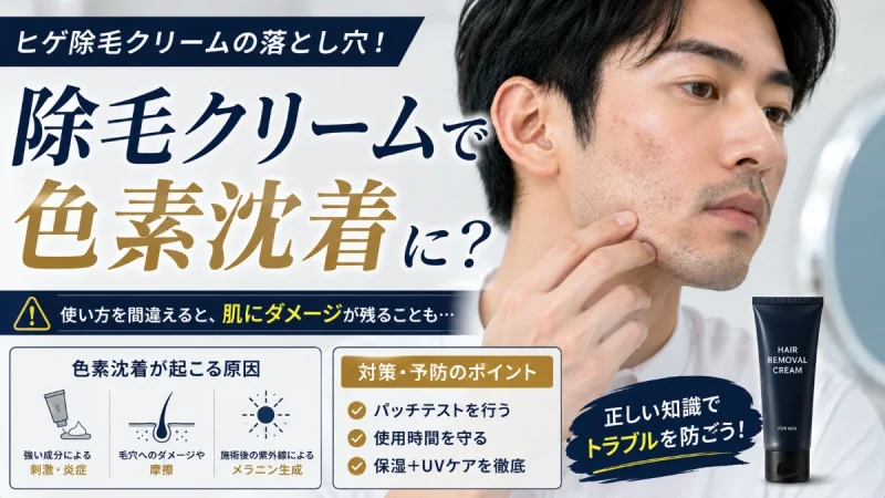 髭 除毛クリーム 色素沈着