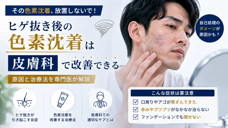 髭抜き 色素沈着 皮膚科