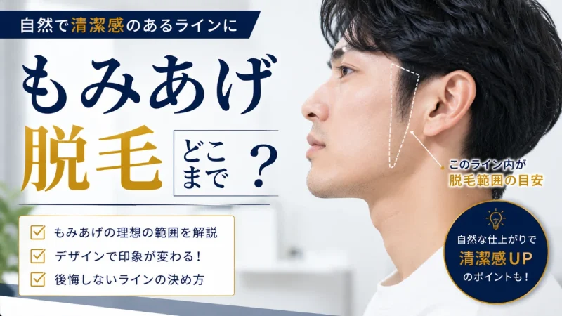 もみあげ 脱毛 どこまで