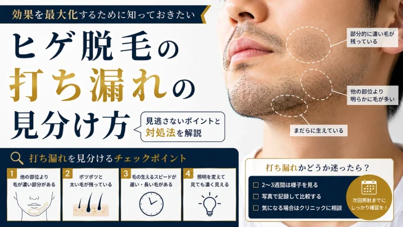 髭脱毛 打ち漏れ 見分け方