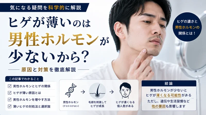 髭が薄いと男性ホルモン少ない
