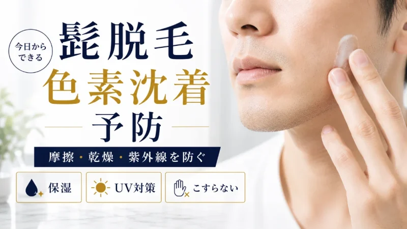 髭脱毛 色素沈着 予防
