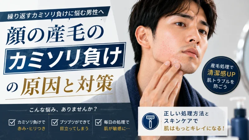 顔の産毛 カミソリ負け 男