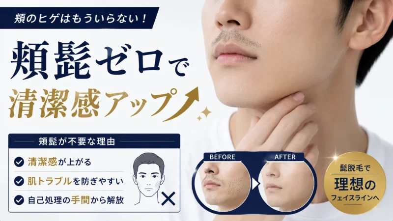 頬髭 いらない