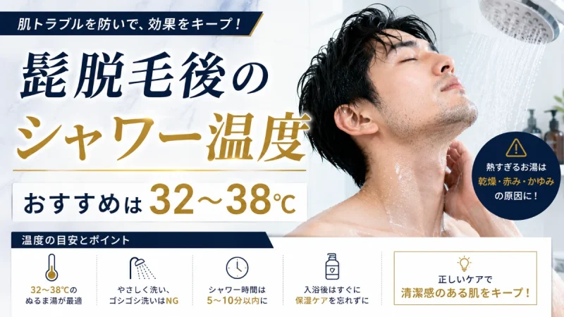 髭脱毛後 シャワー 温度