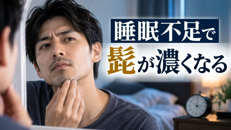 睡眠不足で髭が濃くなる