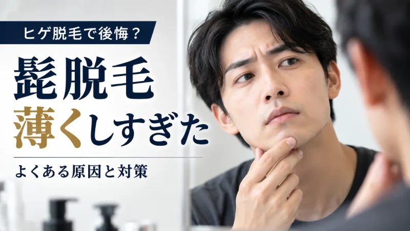 髭脱毛 薄くしすぎた