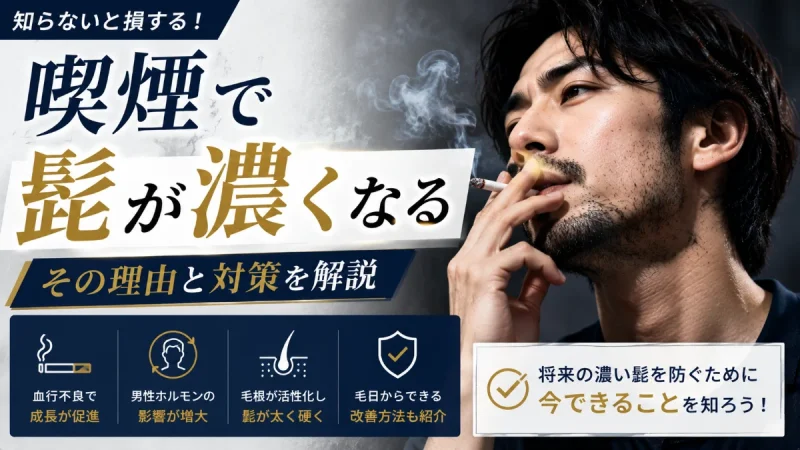 喫煙で髭が濃くなる